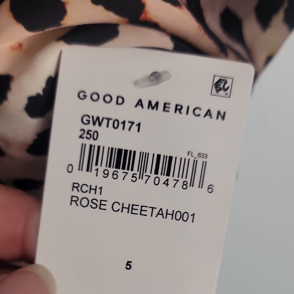 Good American Animal Print Satin Camisole Top - Picture 4 of 5